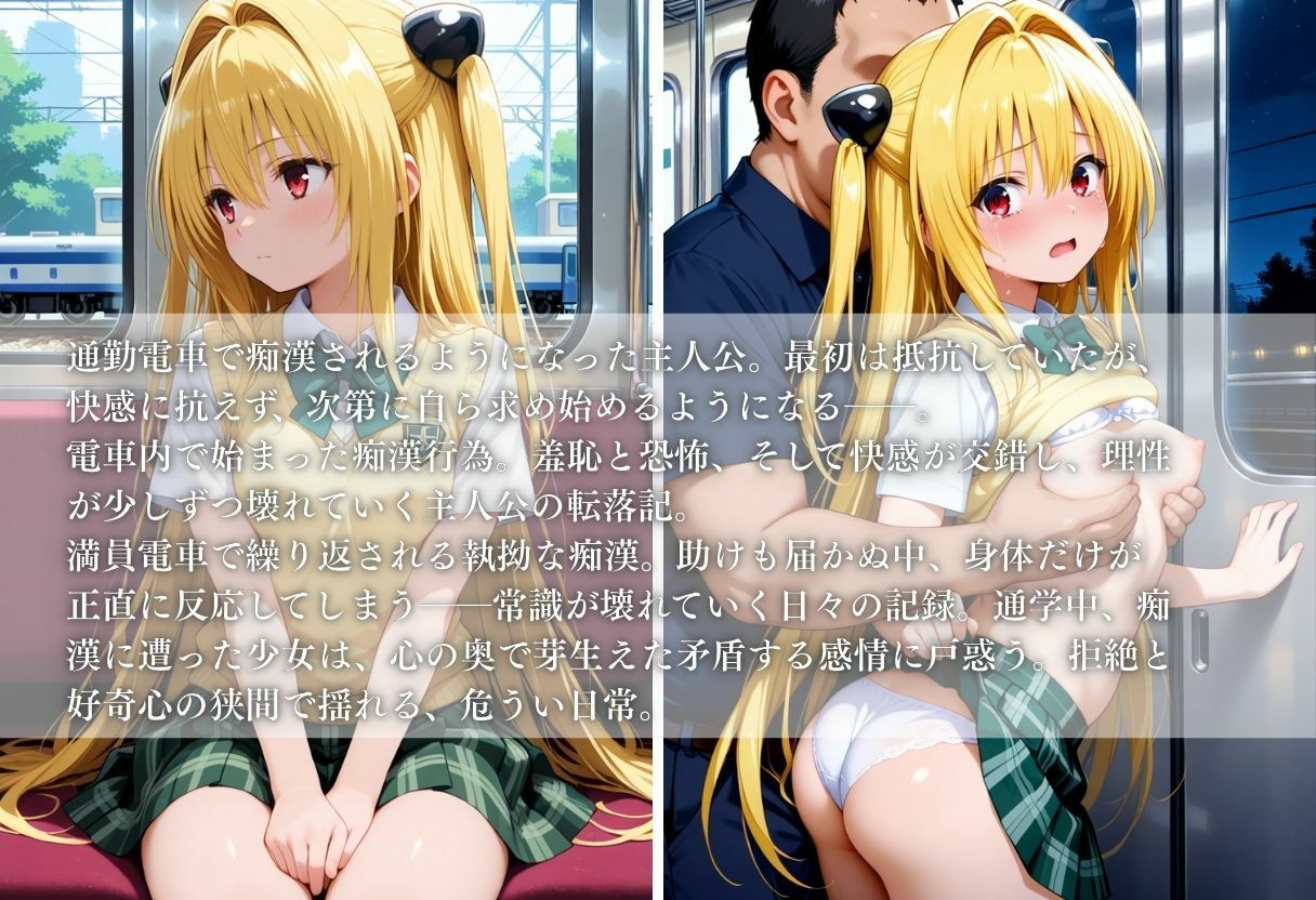 サンプル画像1:【電車痴●】痴●列車〜金色の闇〜(ks) [d_636064]
