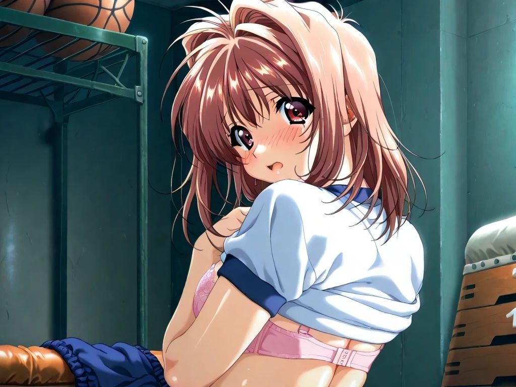 AIイラストCG集99 L〇VERS 恋に〇ちたら 河〇理恵 体育倉庫編 画像2