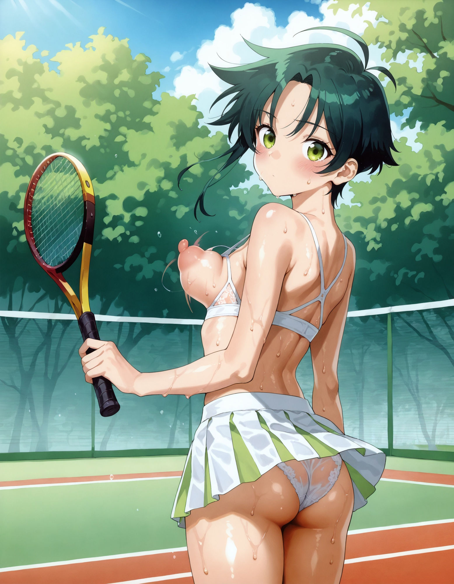 サンプル画像6:紫雲寺南のパンチラ〜えちえちテニスウェア編〜(D.P.H.) [d_636092]