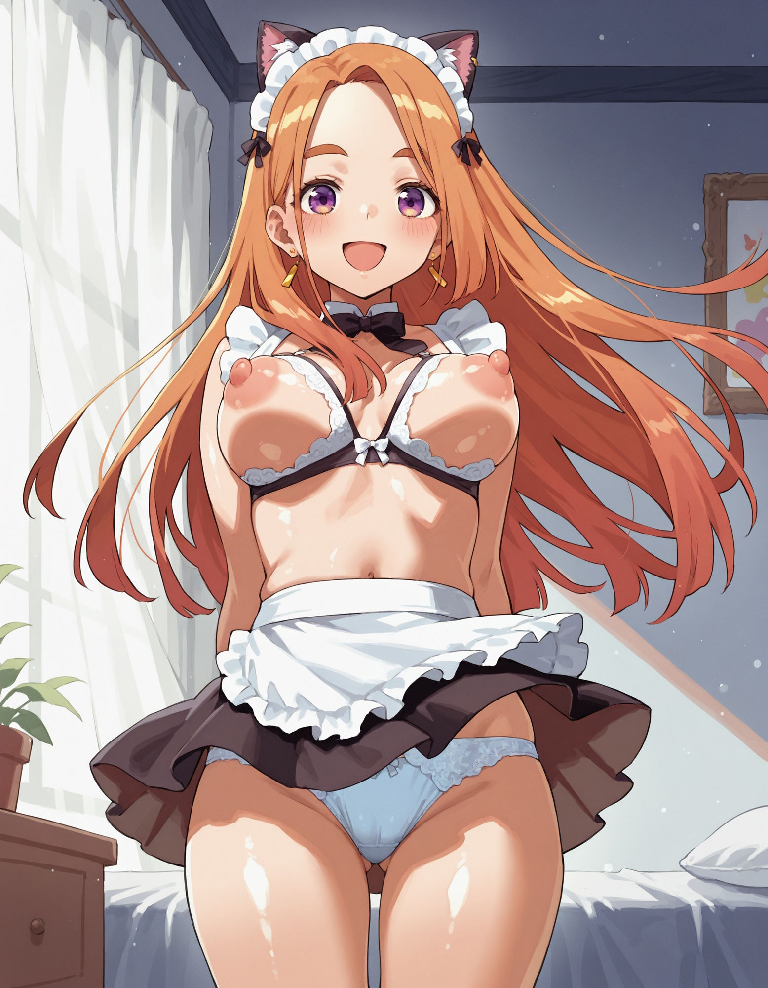 紫〇寺万里のパンチラ〜えちえちメイド服編〜 画像6