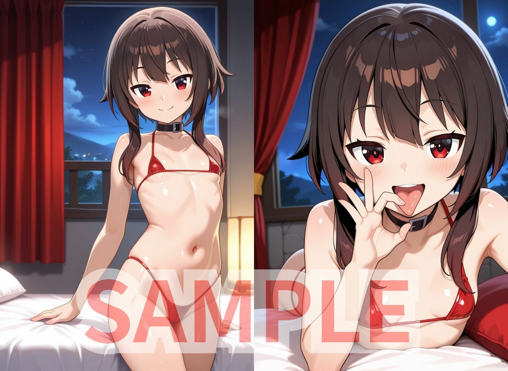 サンプル画像5:この素晴らしい3人がマイクロビキニを着たりおま○こを弄ってさそってくる(モザなし研究会) [d_636203]