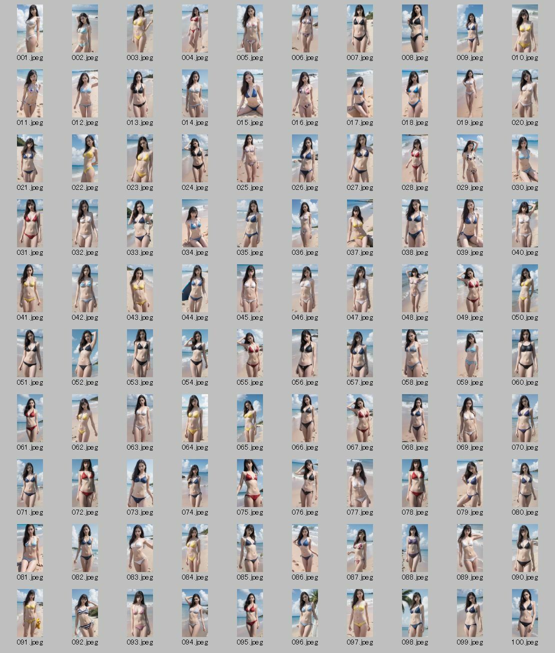 サンプル画像6:【AI実写】誰かに似ている？ 【実写風AI水着グラビア】Vol.5(美伝プロジェクト) [d_636274]