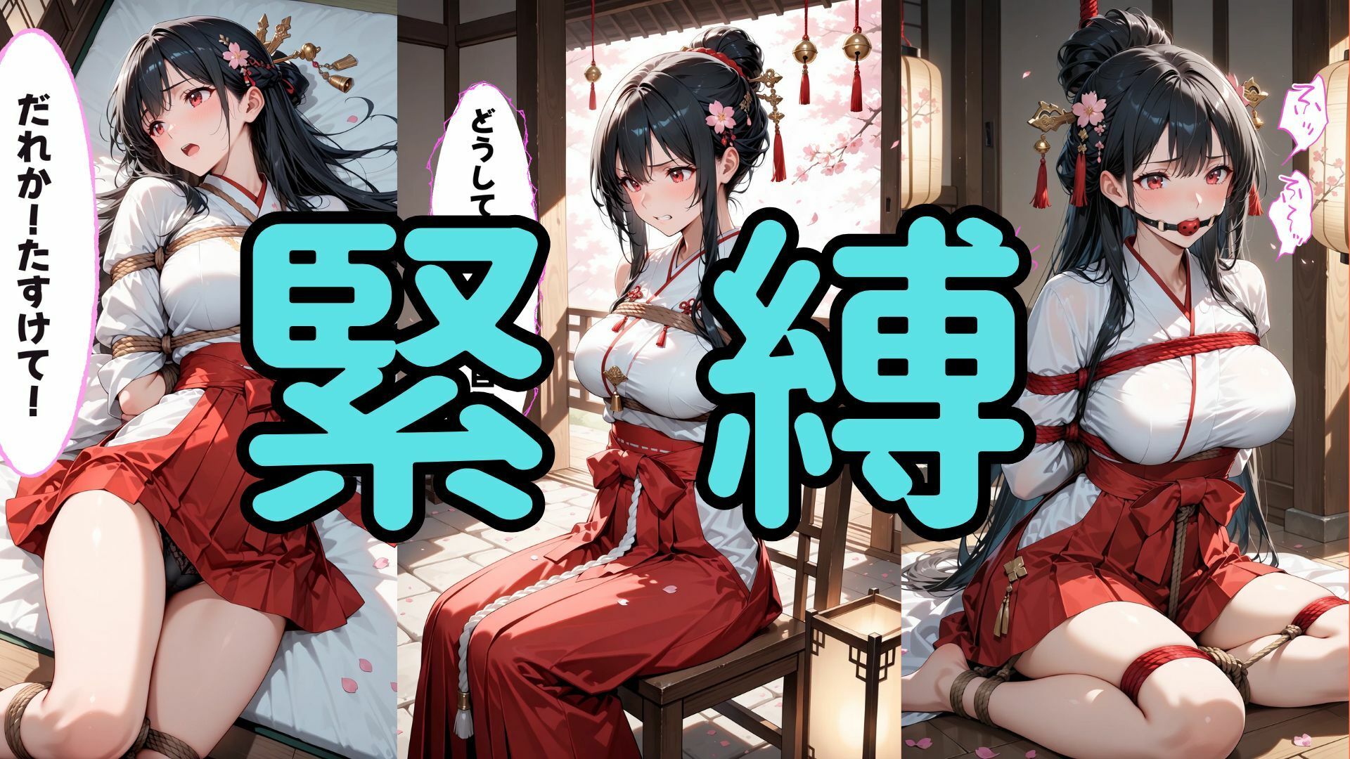 神域に囚われた黒髪巫女 〜縄に乱れる夜、背徳の神殿〜 画像1