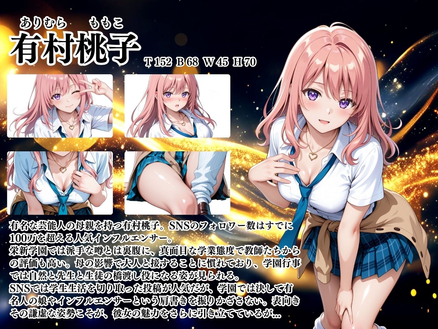 【4Kイラスト】1万3000人の生徒を抱いた校長による有村桃子への性指導（七夕祭り編） 画像2