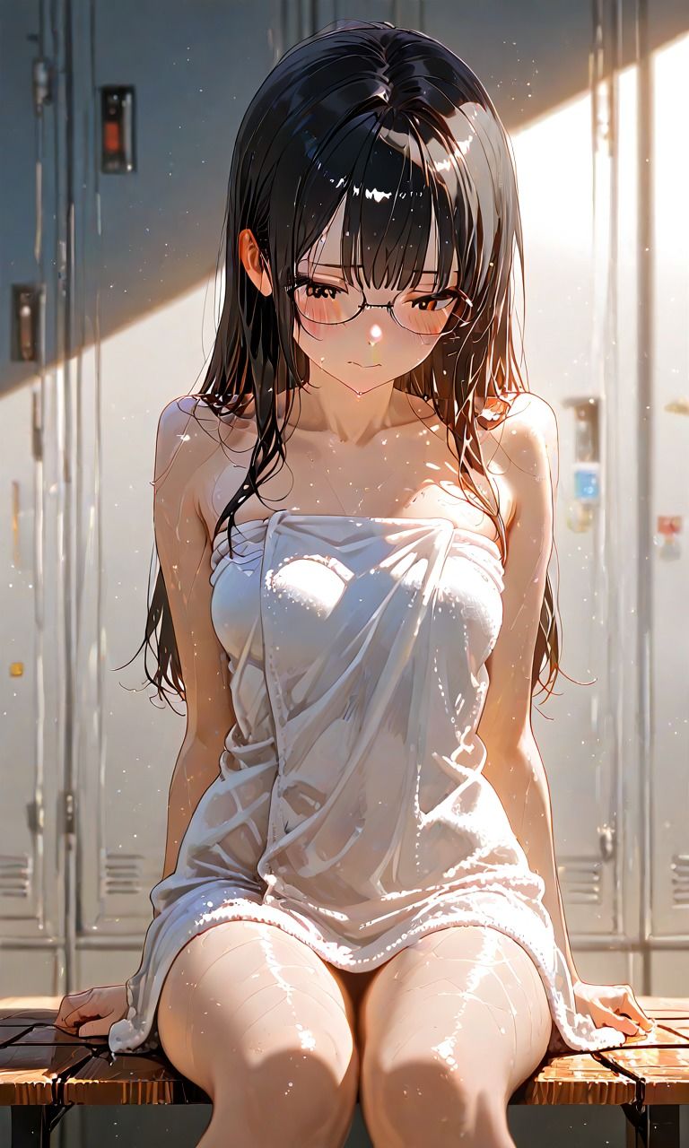 サンプル画像5:放課後の湿度感〜濡れた髪先から落ちる、夏と戸惑い。〜(少女の一瞬/The moment of her) [d_636392]