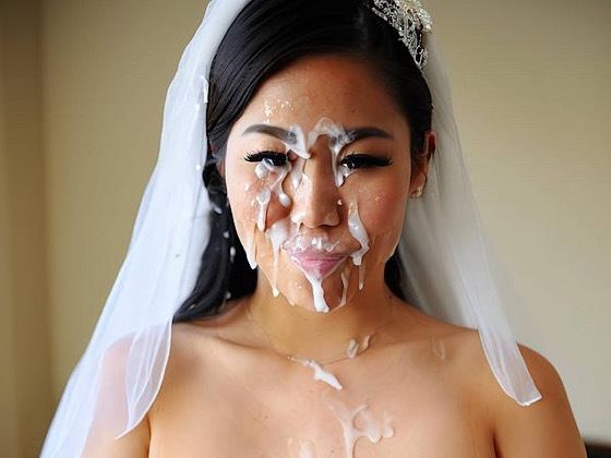 結婚式直前にぶっかけられる新婦たち 1