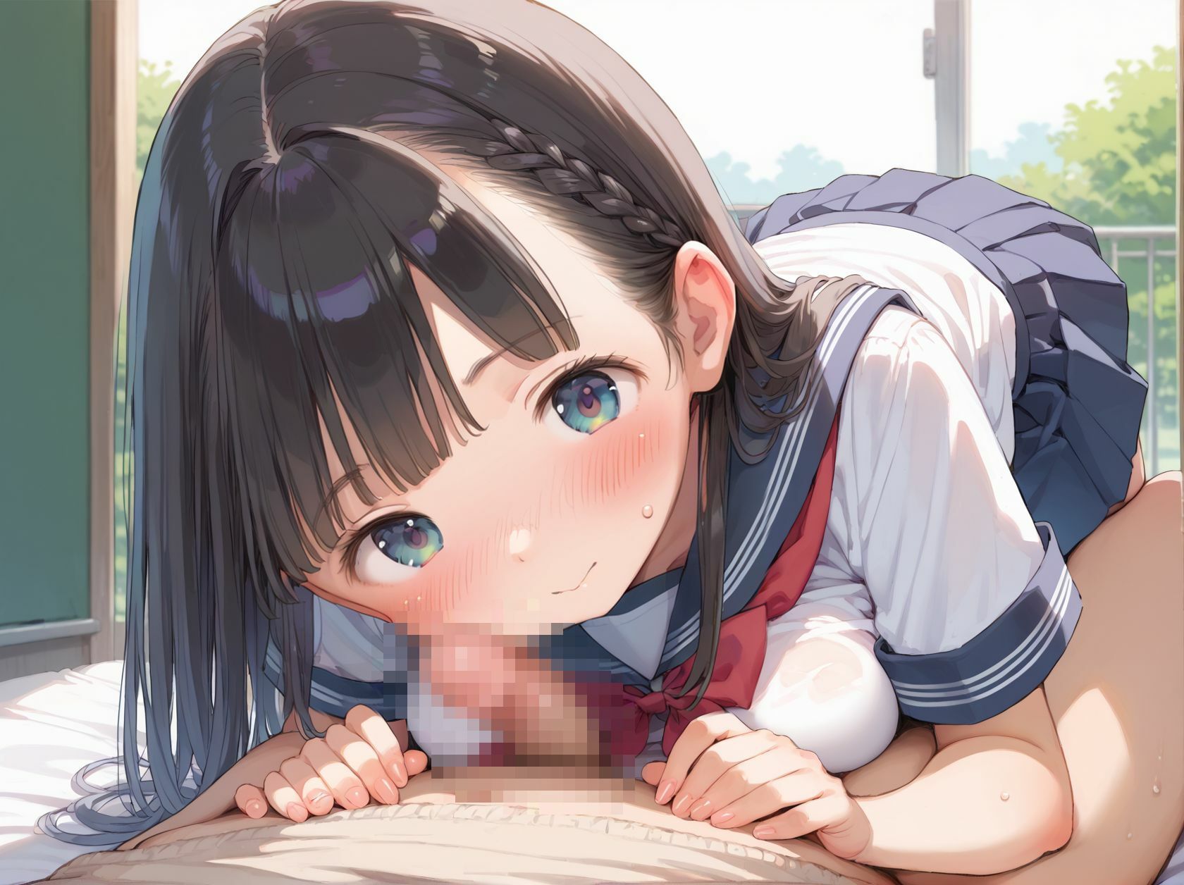 サンプル画像5:黒髪清楚系女子校生が保健体育で子作り実習(ろりぽっぷきゃんでぃー) [d_636442]