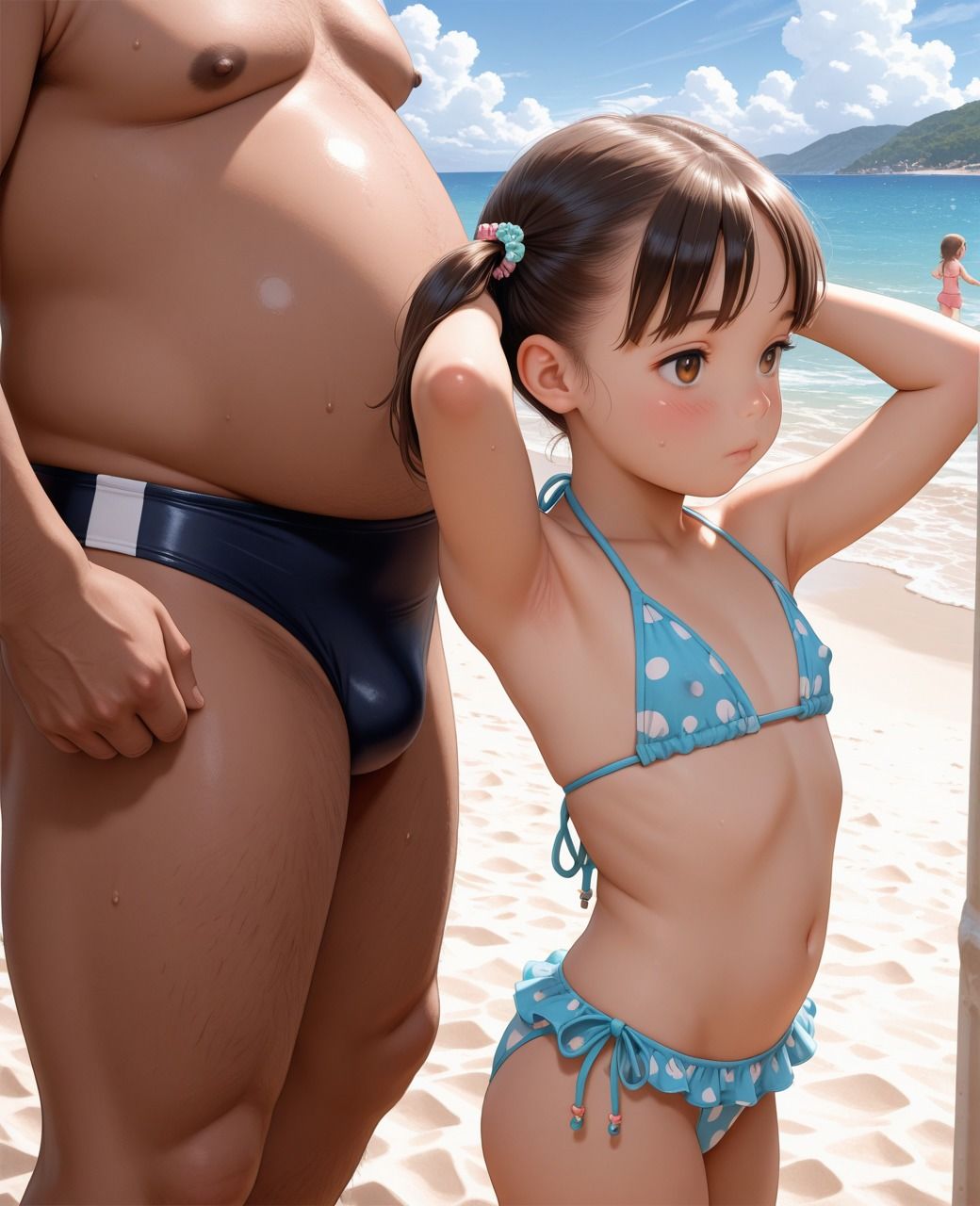 砂浜のすじまん少女4