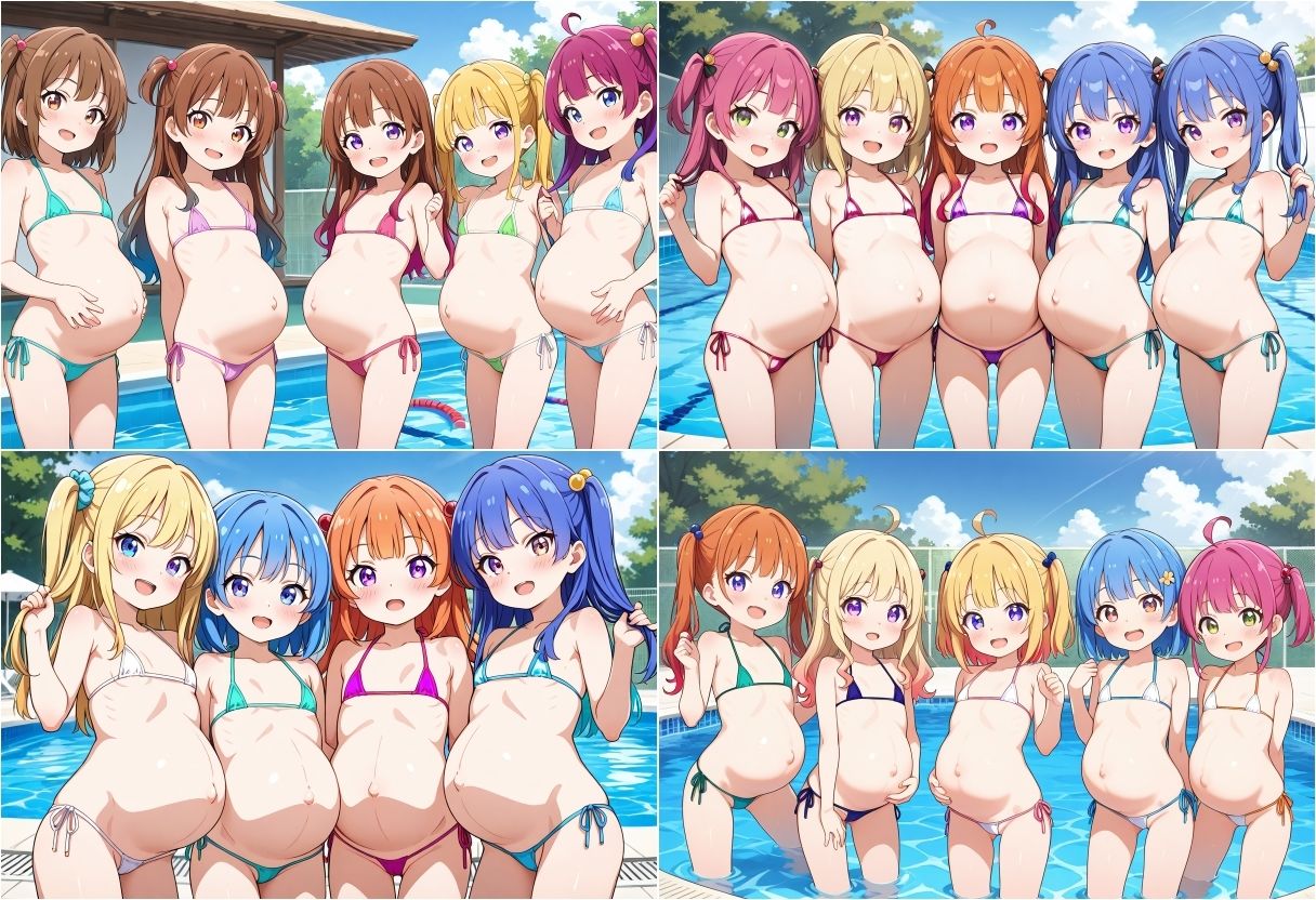 J◯アイドルボテ腹エロ水着写真集 サンプル画像 5