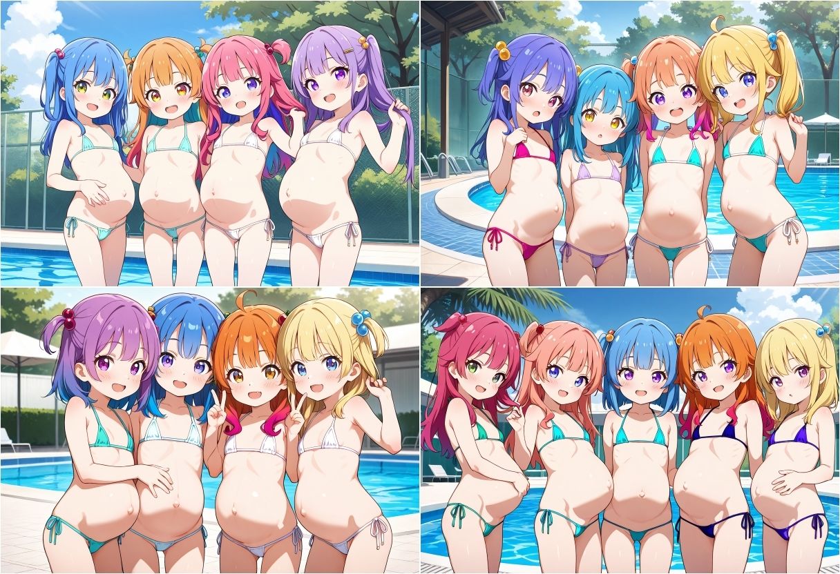 J◯アイドルボテ腹エロ水着写真集 サンプル画像 7