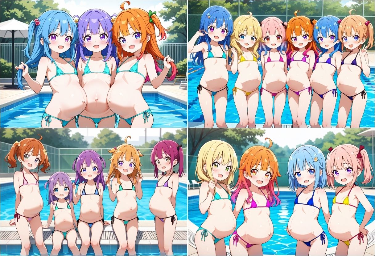 J◯アイドルボテ腹エロ水着写真集 サンプル画像 8