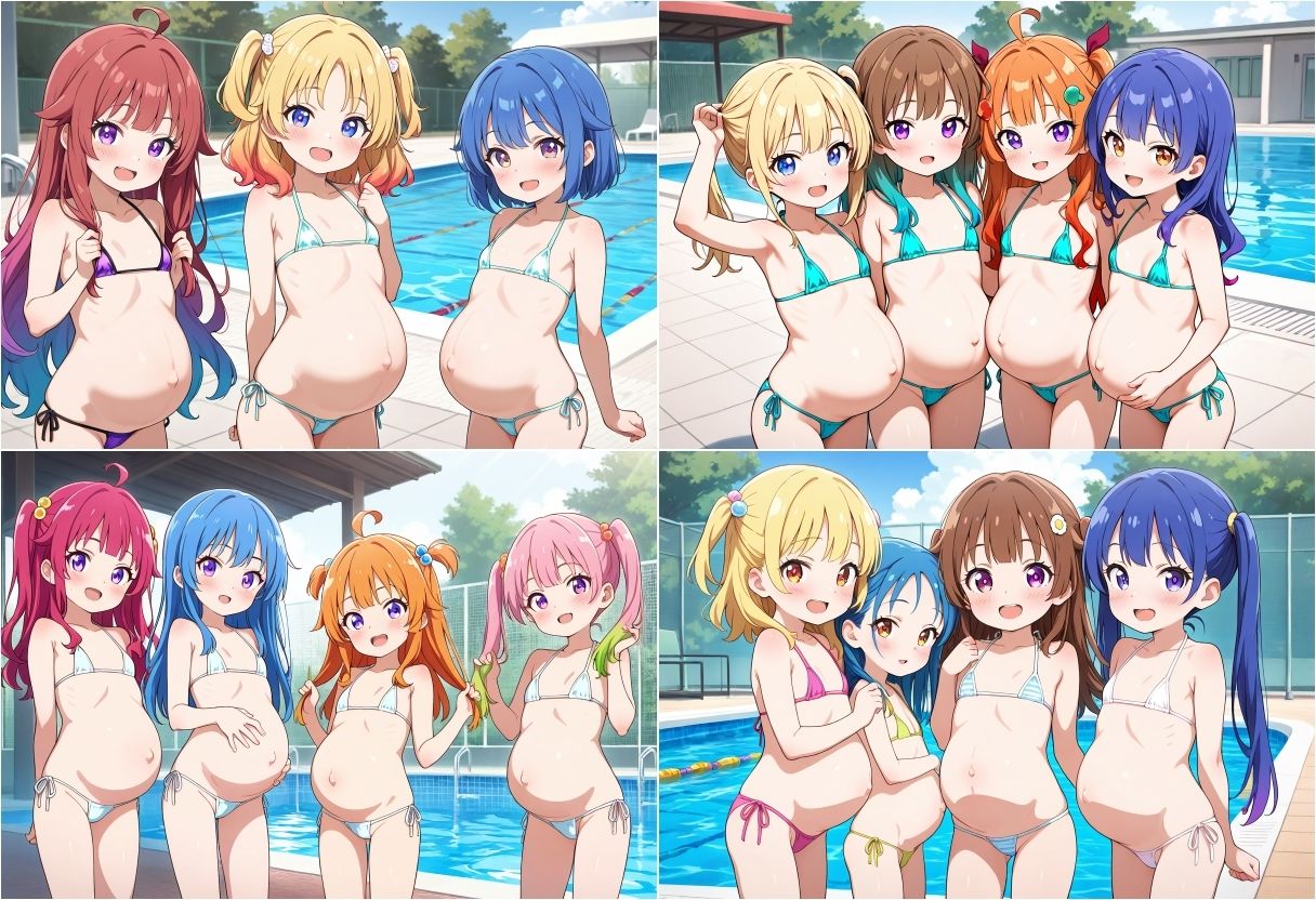 J◯アイドルボテ腹エロ水着写真集 サンプル画像 9