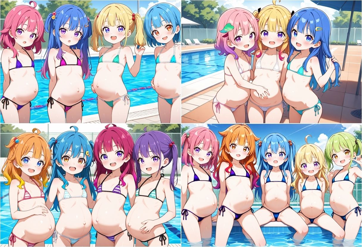 J◯アイドルボテ腹エロ水着写真集 サンプル画像 11