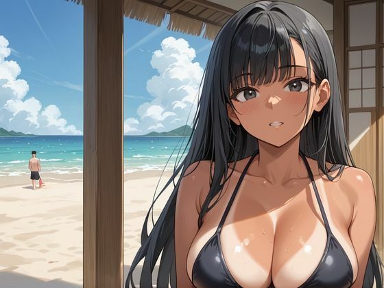 黒ギャルビキニの爆乳メス堕ち〜黒ギャルの良さをわからせる〜 画像1