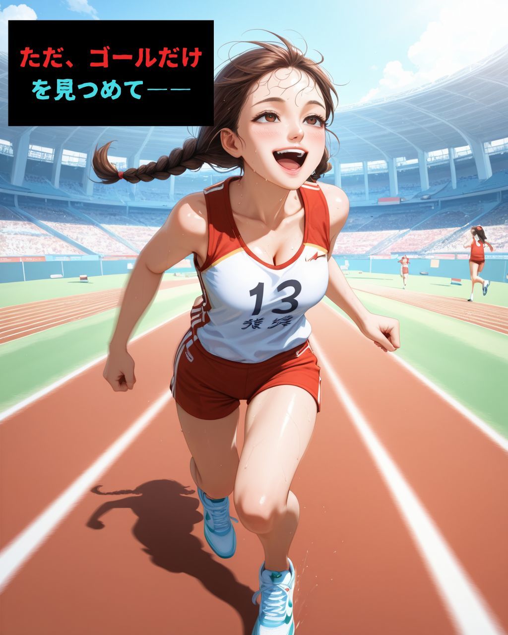 サンプル画像1:密着！更衣室 〜インターハイ陸上〜(体育館の軒下) [d_636526]