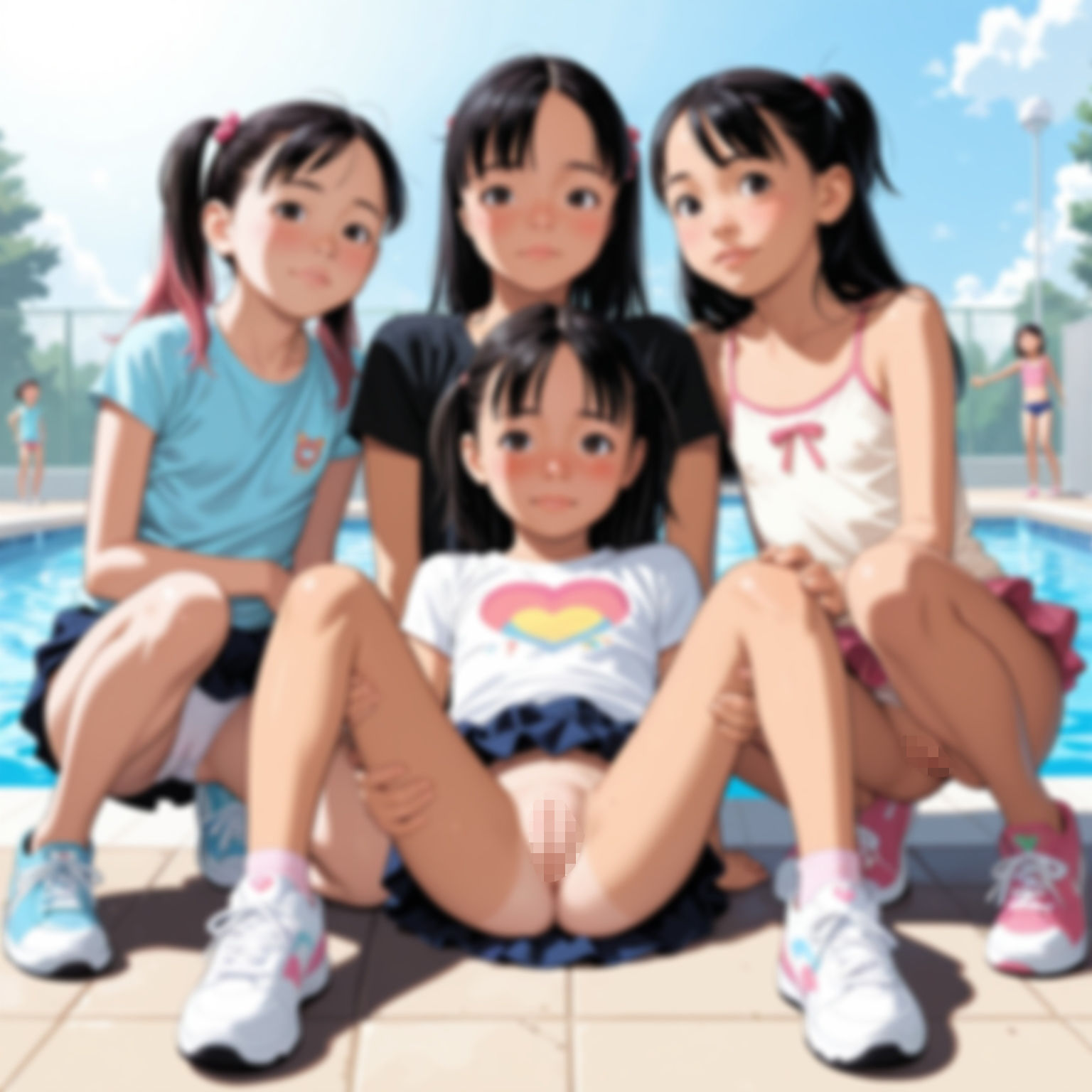 プールで女の子のスジを狙って撮影！ 1 すじ微無毛愛好会 エロ画像4