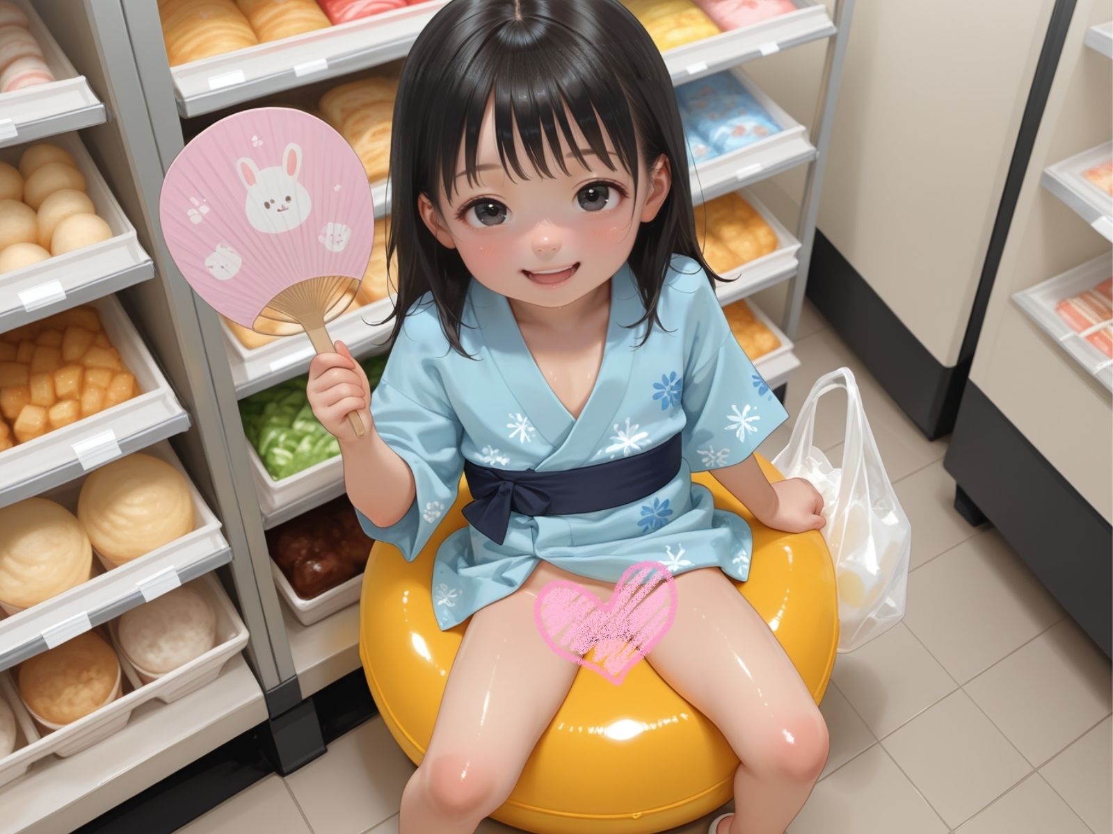 浴衣の下はのーぱんのーぶら おまんこ解禁 画像5