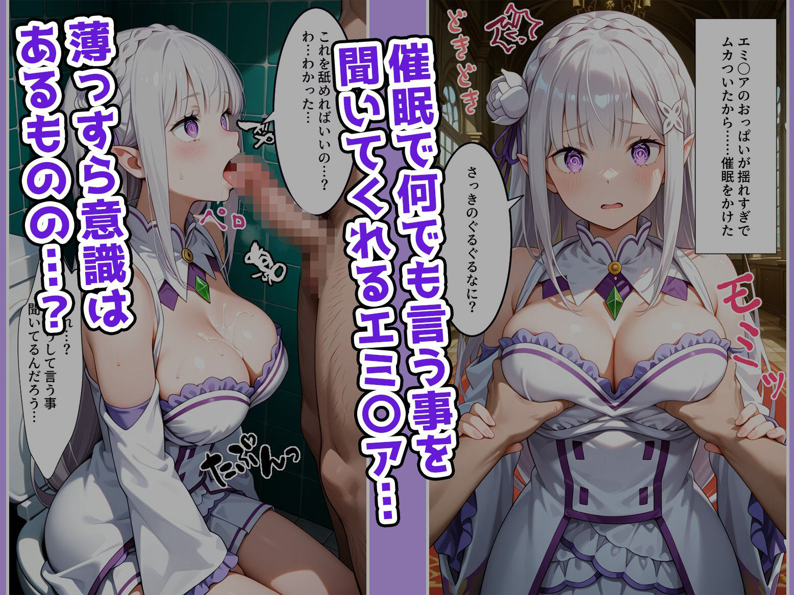 サンプル画像1:【リゼロ】編全ヒロインハーレム化計画〜嫌がるあの子を催●アプリで〜part7エミ〇ア2(エビ反り) [d_636729]