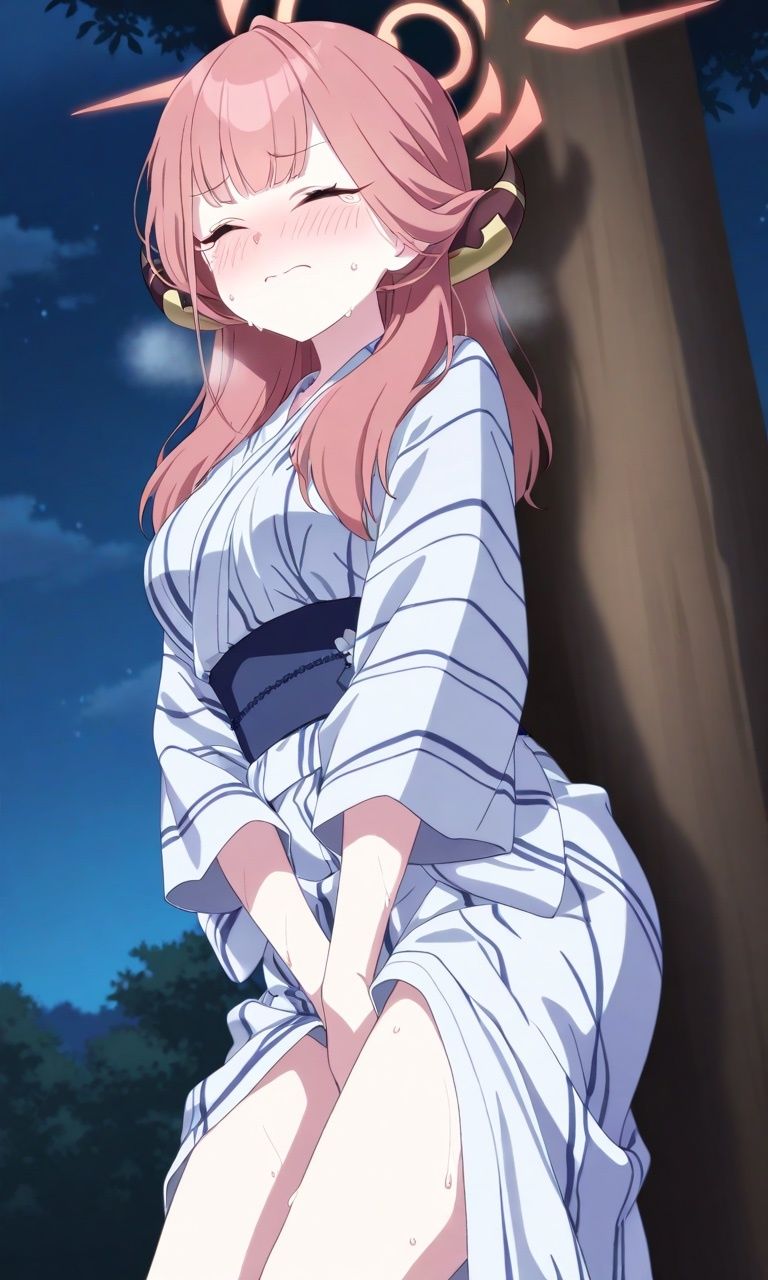 サンプル画像3:浴衣デートで野外放尿！〜先生、周囲を見張っておいてね？〜(yamino games) [d_636911]