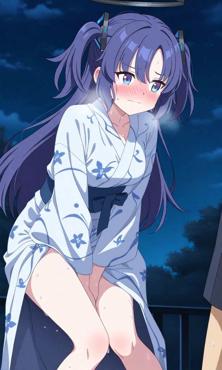 サンプル画像5:浴衣デートで野外放尿！〜先生、周囲を見張っておいてね？〜(yamino games) [d_636911]