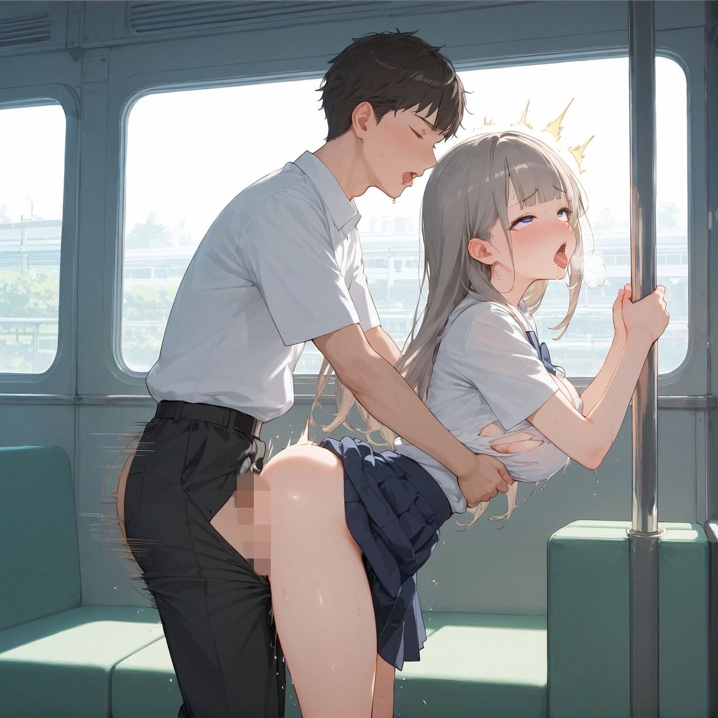 サンプル画像4:ビッチ用レ●プ車両！乗ったら終点まで乗り継ぎまくってください【制服美少女の厳選CG200枚収録】(アオとハル) [d_636924]