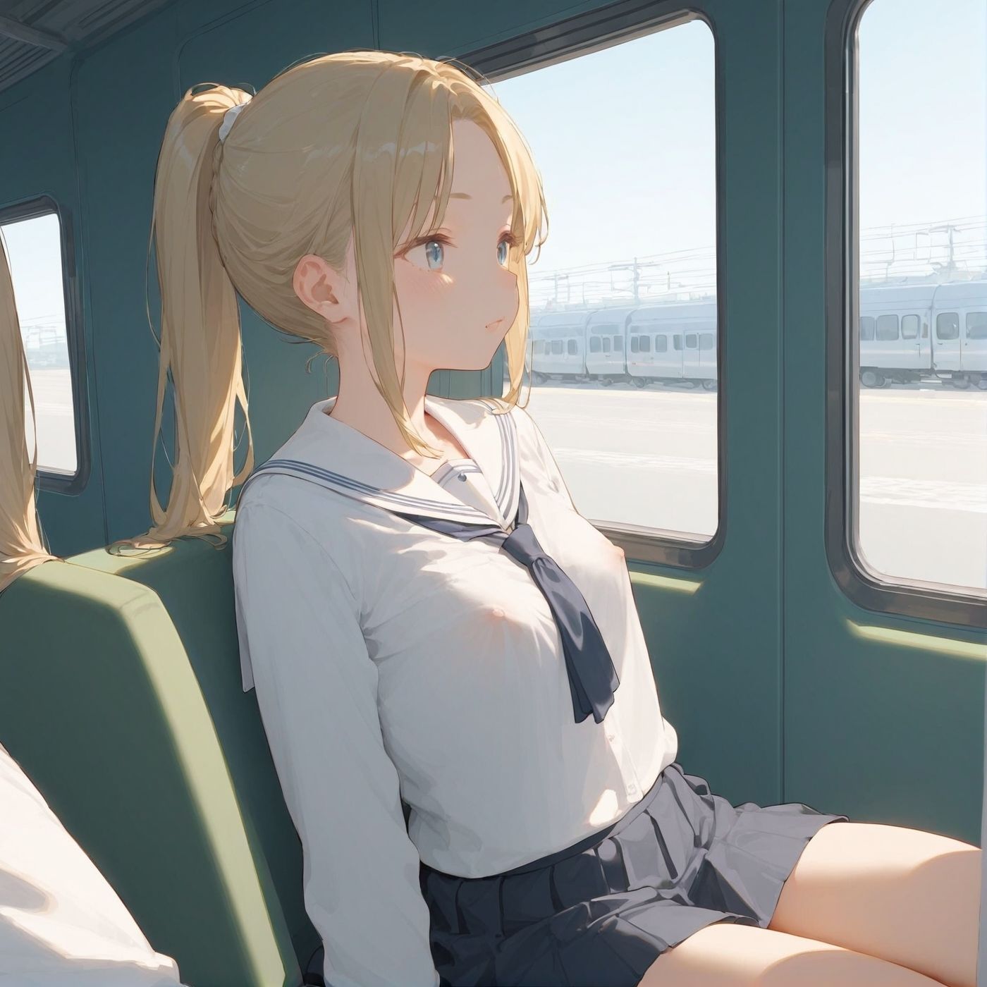 サンプル画像5:ビッチ用レ●プ車両！乗ったら終点まで乗り継ぎまくってください【制服美少女の厳選CG200枚収録】(アオとハル) [d_636924]