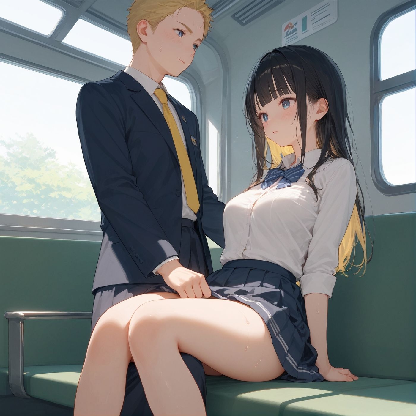 ビッチ用レ●プ車両！乗ったら終点まで乗り継ぎまくってください【制服美少女の厳選CG200枚収録】 画像10