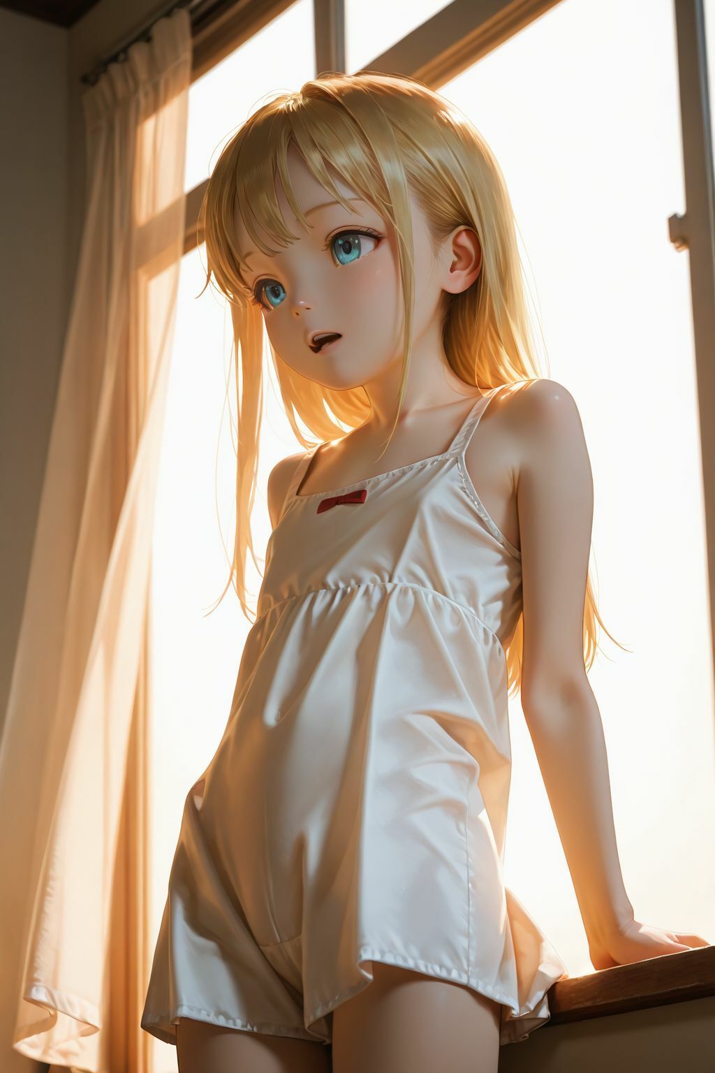 サンプル画像1:またみたい？〜金髪少女と赤い窓辺〜(リロちっぱぁ) [d_637030]