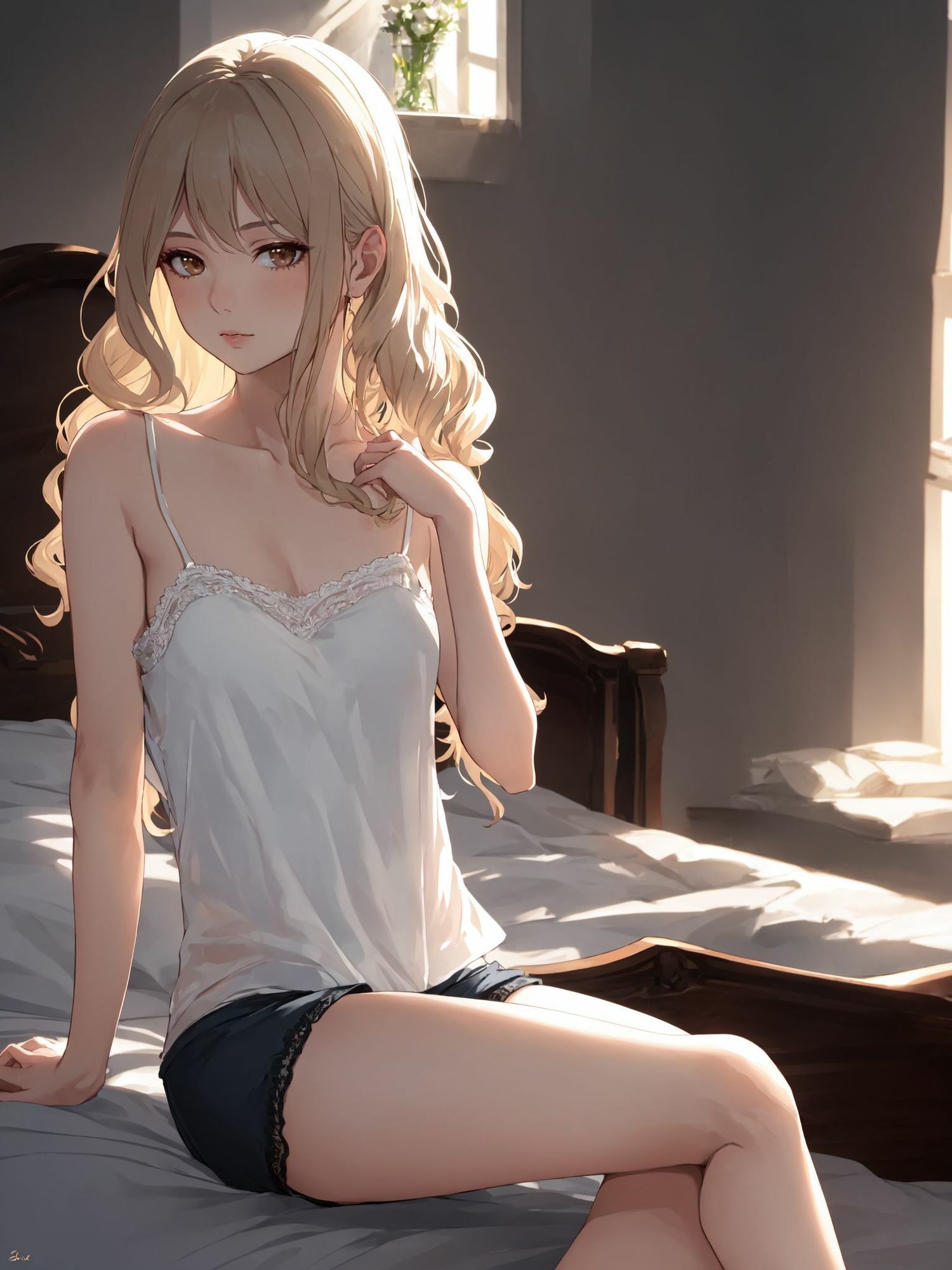 サンプル画像2:【全316点】日常×セクシー:部屋着AI美女コレクション(えーあい美写苑) [d_637098]