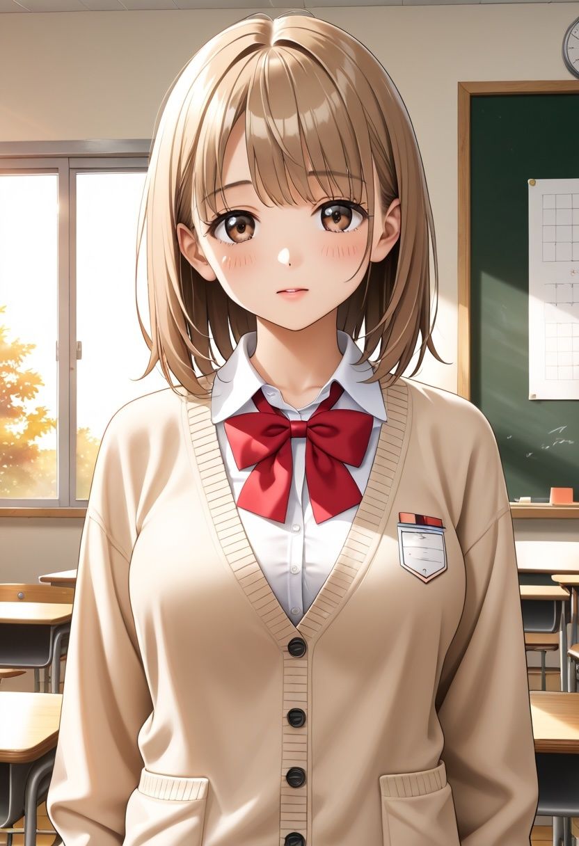 巨乳の女学生の秘め事 画像1
