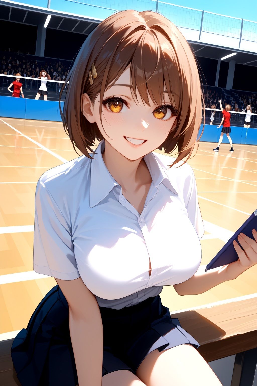 サンプル画像2:ハレンチ学園にようこそ！〜バレー部の女子マネは、僕たちの性処理係〜(ちゃっぷす) [d_637317]