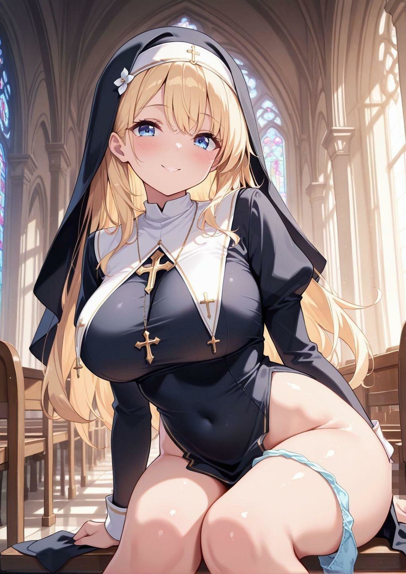 サンプル画像1:聖女の秘め事(清楚ビッチちゃん) [d_637400]