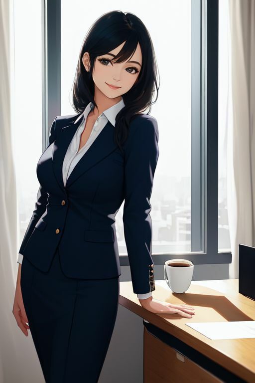 サンプル画像2:【全286点】働く女の誘惑:セクシーOL AI美女イラスト(えーあい美写苑) [d_637496]