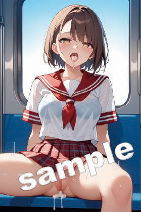 サンプル画像2:ちゃんと次の駅までに射精してね(いらすとびじょ館) [d_637547]