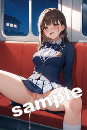 サンプル画像4:ちゃんと次の駅までに射精してね(いらすとびじょ館) [d_637547]