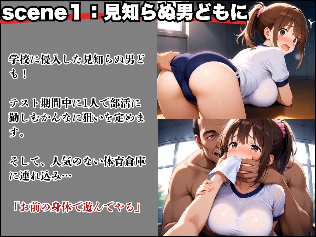 体操服ブルマ!快感の臨界点突破され快楽堕ちのGカップ美少女 画像3