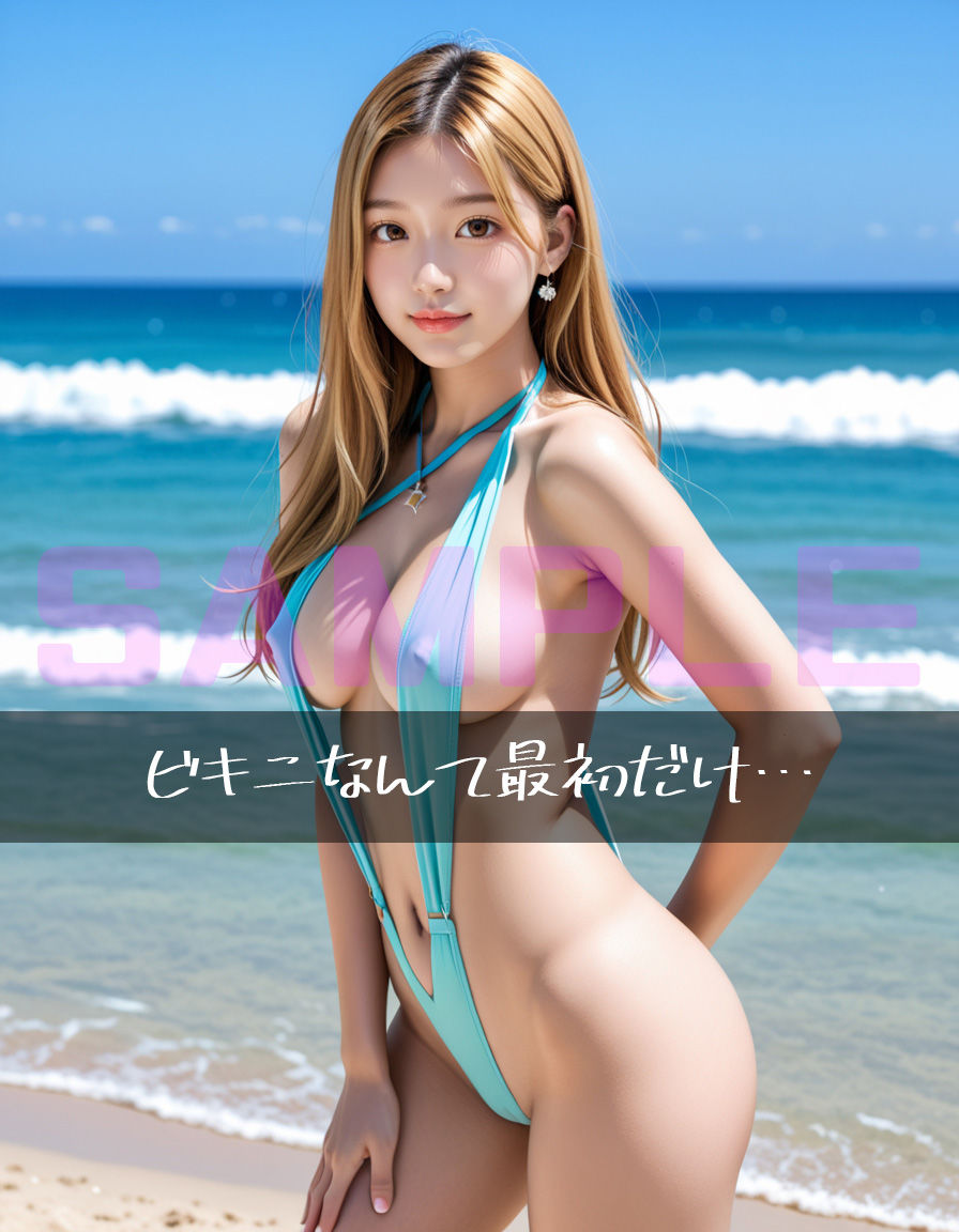 サンプル画像4:【たっぷり500枚】ギャルまみれ〜ヌードビーチで乱れまくり！エロカワギャルの快楽大解放！〜(えーあいぎゃる) [d_637599]