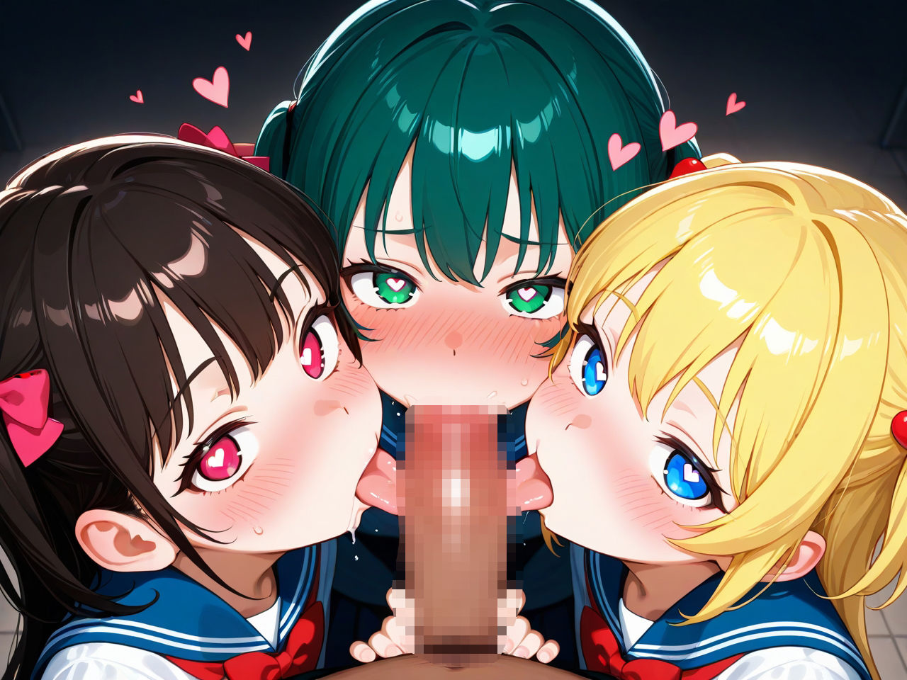 サンプル画像5:路上で制服JK達が俺のチンポをしゃぶりにきた！130枚(101064) [d_637731]