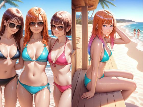アイドルたちの夏休み!プライベートビーチ満喫イラスト集 画像2