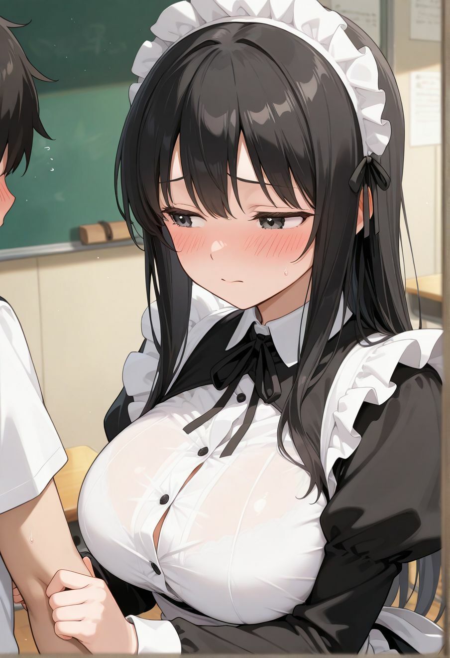 文化祭でメイド喫茶をした同級生に中出しセックス_6