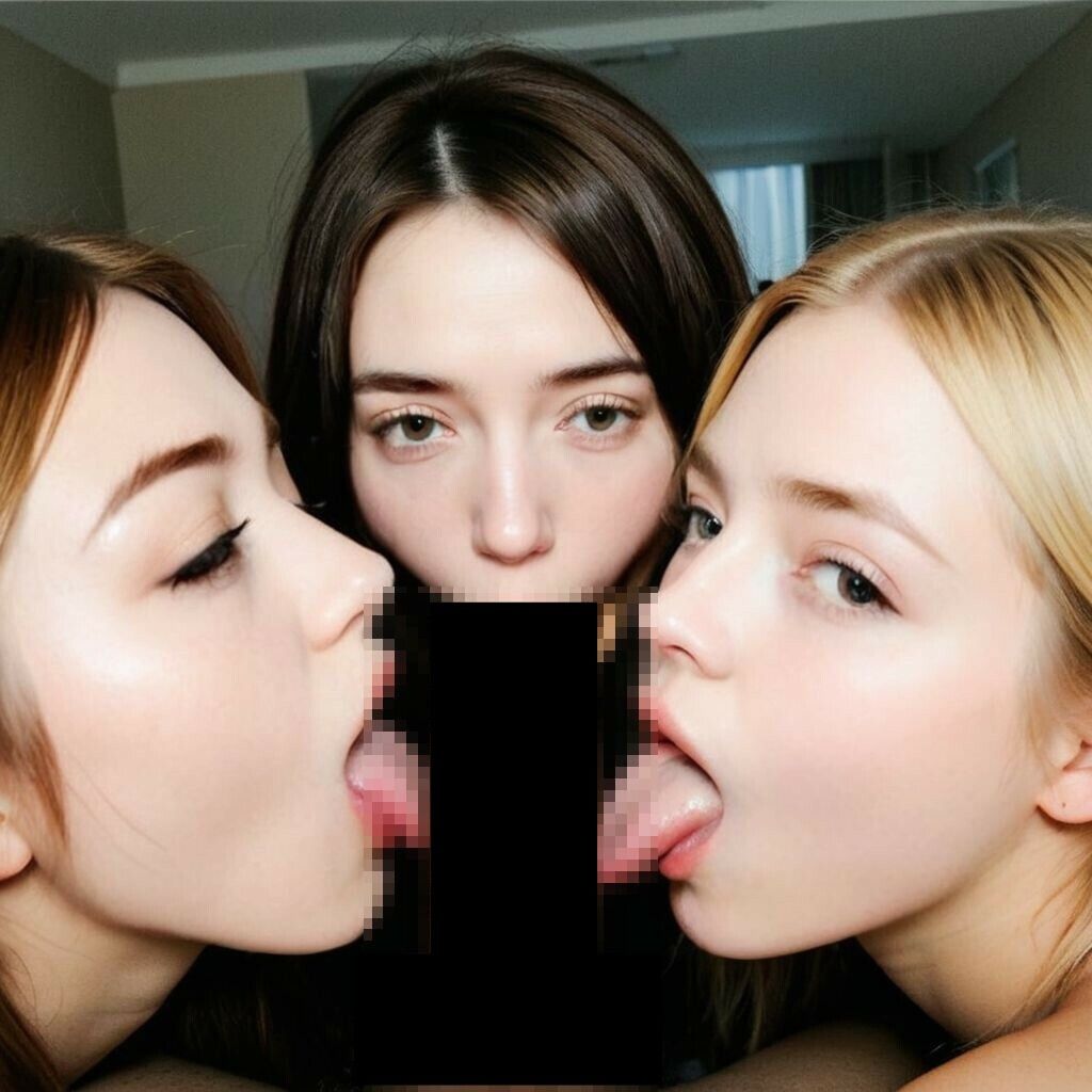 サンプル画像1:国際交流ハーレムフェラ(AI美エロ) [d_638089]