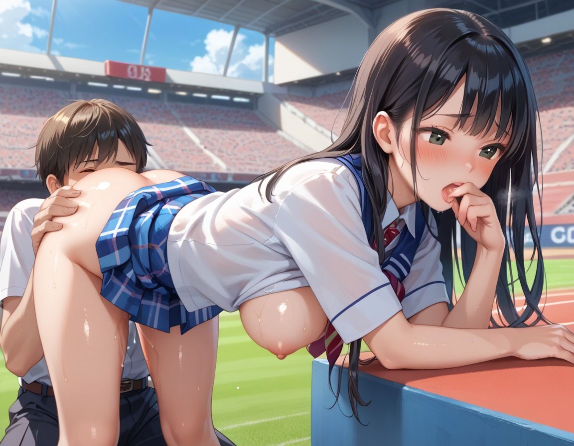 サンプル画像3:部活後の汗だく爆乳女子校生とセックスし放題(若女将) [d_638144]