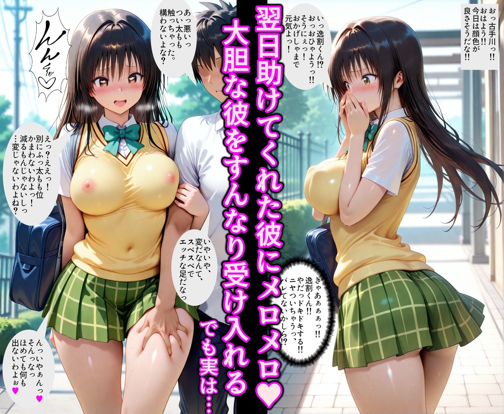 サンプル画像5:不思議道具で言いなり調教！！夢に侵入して意識を支配！！ハレンチ娘をむっつり淫乱に大改造〜古◯川唯〜(アヘ顔好き集まれ！！ぬき処・朱作) [d_638242]