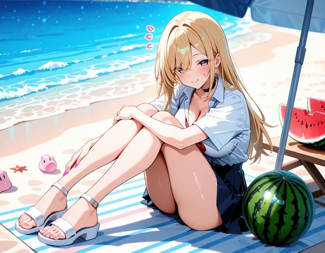 サンプル画像1:やるならギャルがいい〜海デートしたらHできた件〜(がまんじゅーる) [d_638316]