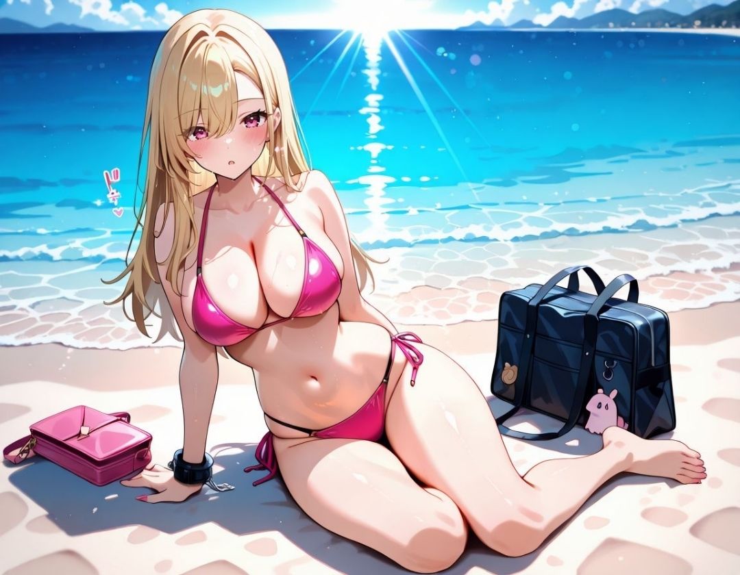 サンプル画像2:やるならギャルがいい〜海デートしたらHできた件〜(がまんじゅーる) [d_638316]