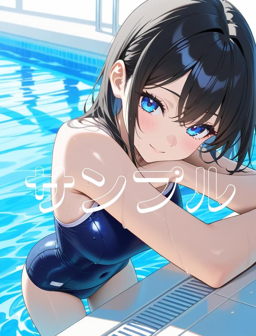 かわいい女の子の絵 3巻 スクール水着の美少女 画像1