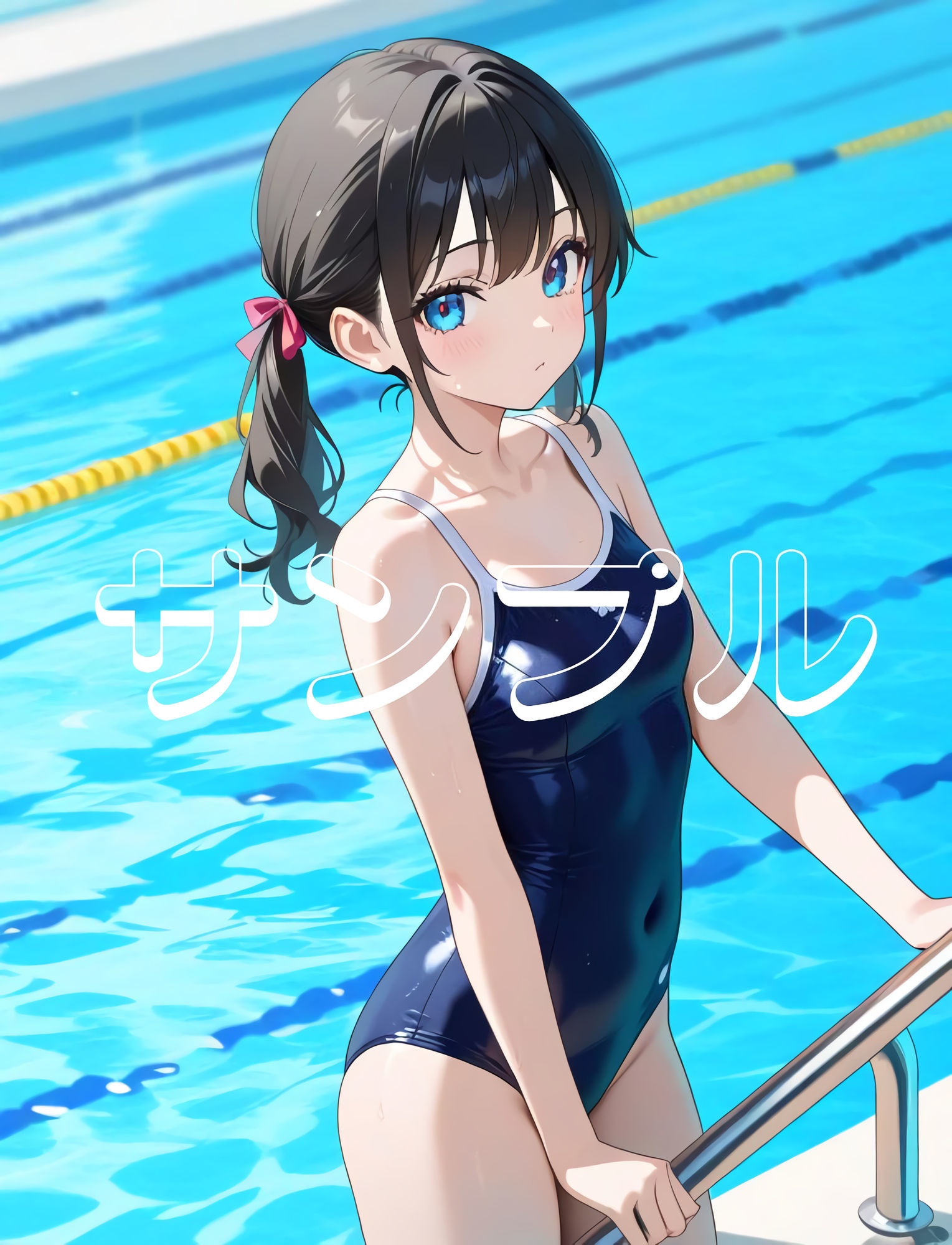 サンプル画像2:かわいい女の子の絵  3巻  スクール水着の美少女(ウワバキワスレター) [d_638402]