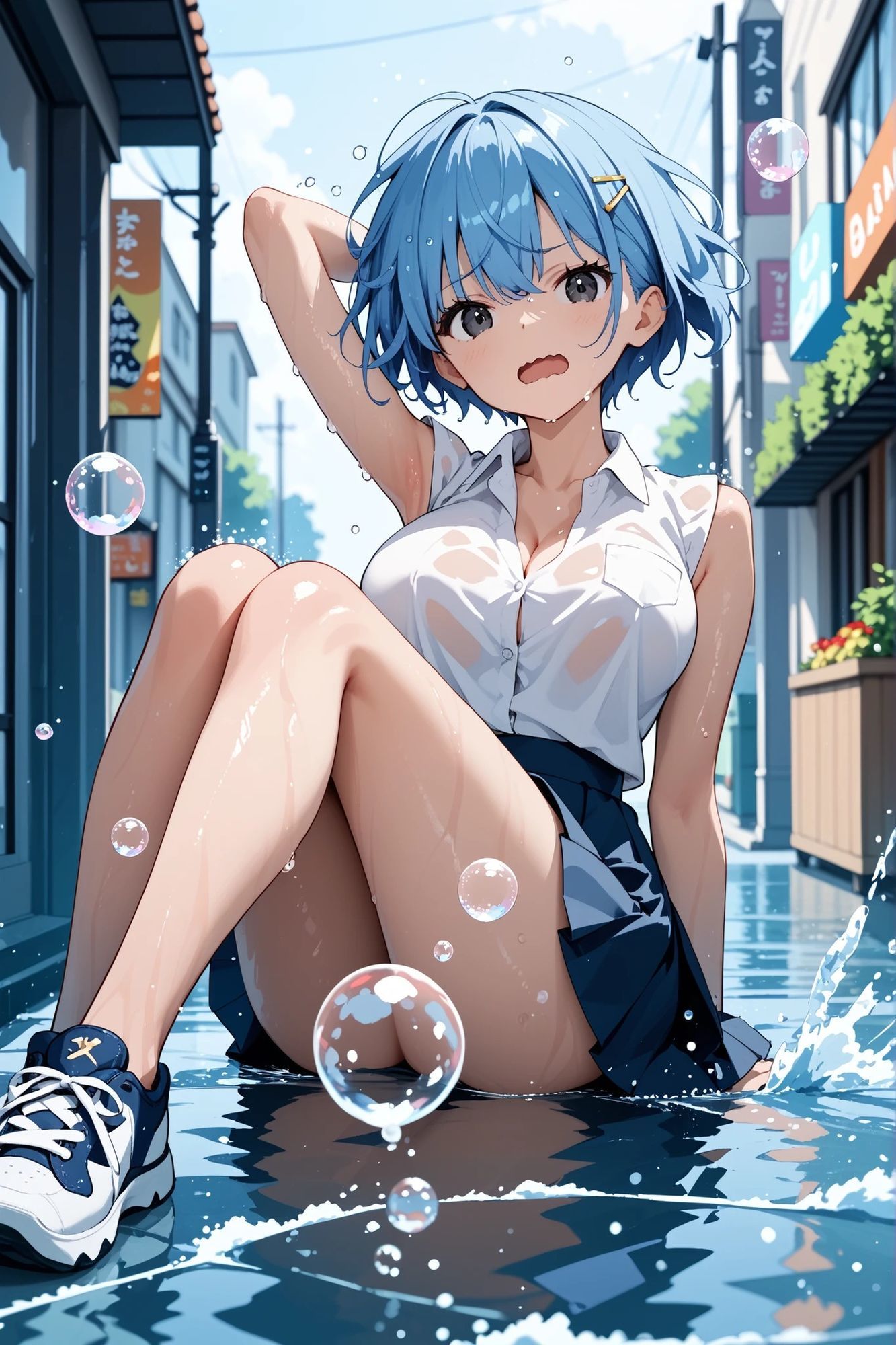 青髪ちゃんとえっちなえちえち 画像3