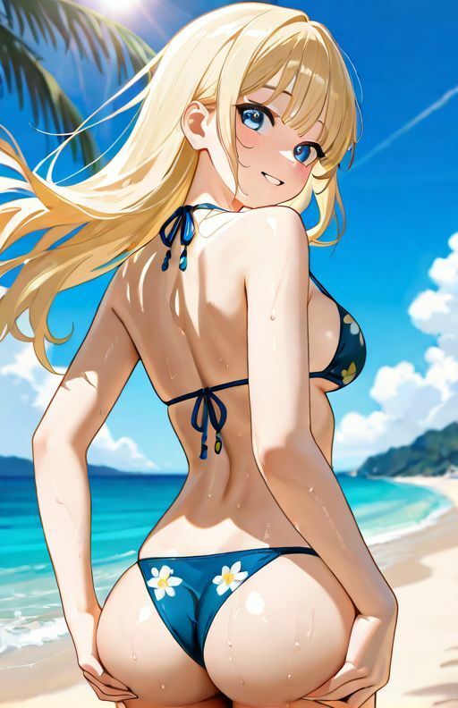 童顔ギャル★を海に連れてスリル満点H 画像1