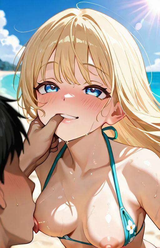 童顔ギャル★を海に連れてスリル満点H 画像3